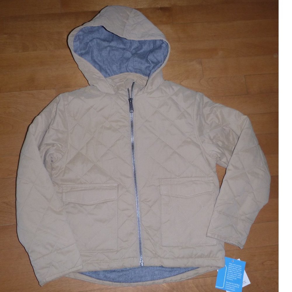 Boys Falls Creek Hooded Quilted Jacket Coat Size Small 6/7 transitional NWT